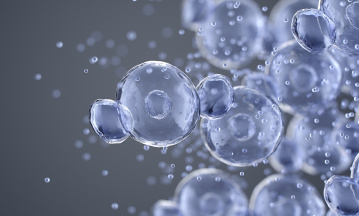 Luftblasen in Wasser