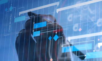 Eine Hand, die einen Stift hält. malt auf einer digitalen Oberfläche.