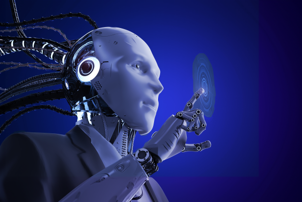 Roboter und Touchpoint, Symbolbild für: Wenn der Algorithmus angreift: KI als Herausforderung für die IT-Compliance